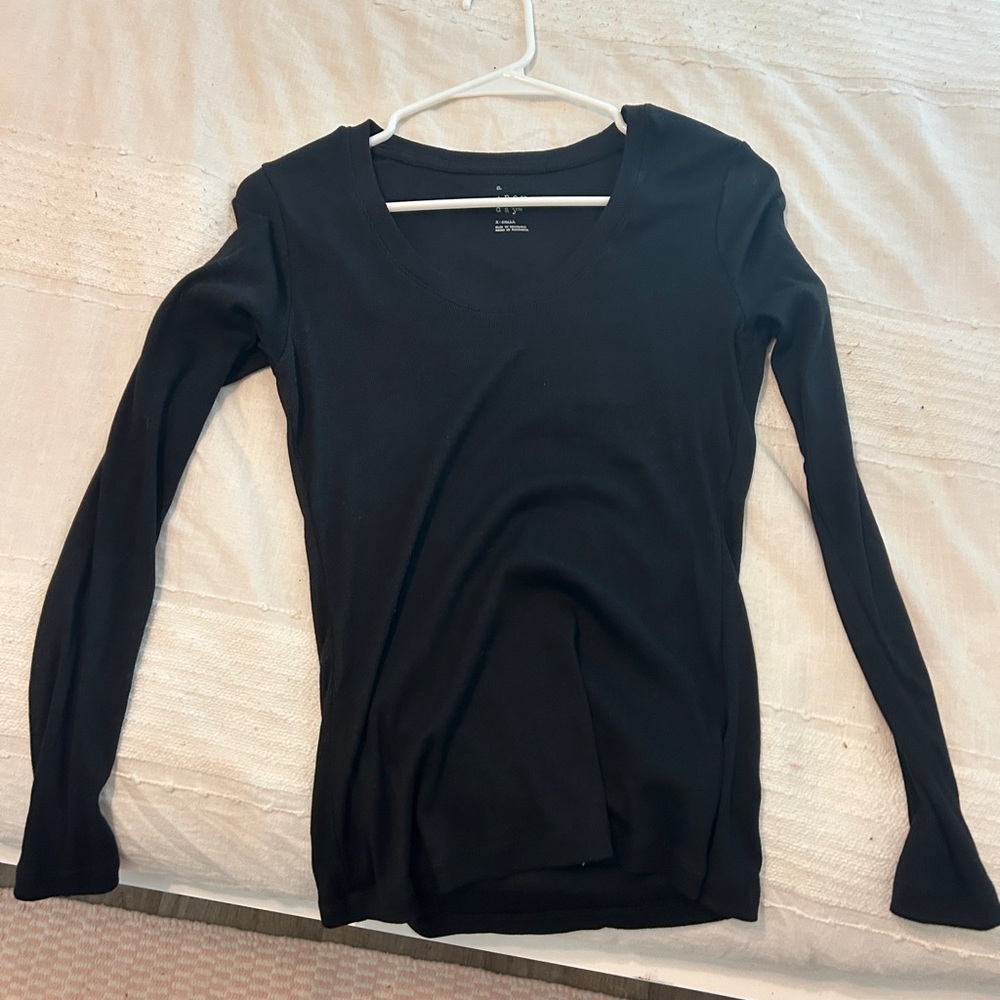 A New Day Black Fitted Top